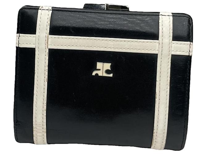 Courreges Portafoglio in pelle turchese Courrèges