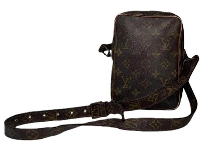 Borsa a mano vintage in pelle marrone Louis Vuitton Dauphine