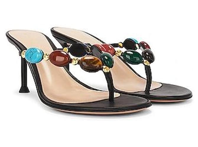 Gianvito Rossi Shanti Thong Nero