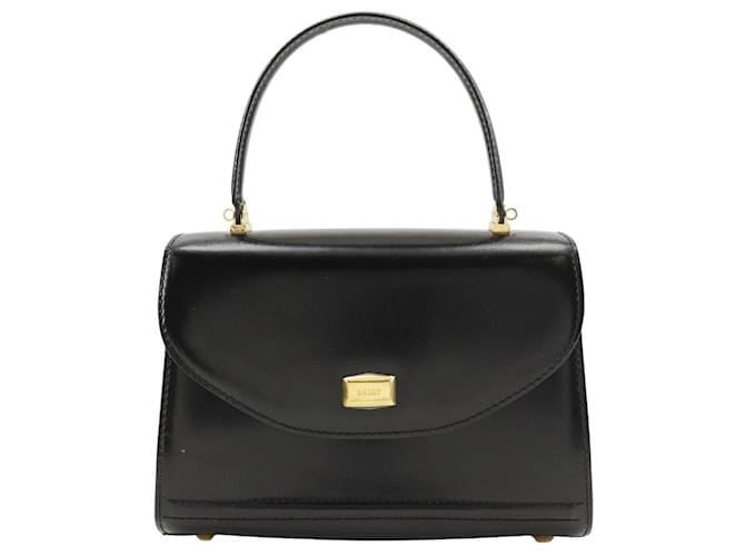Borsa in pelle a una maniglia Bally nera Nero