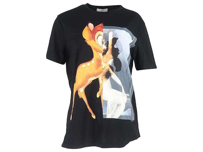 T-shirt a maniche corte stampata Bambi di Givenchy in cotone nero
