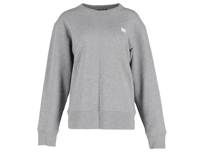 Felpa con logo Acne Studios in cotone grigio