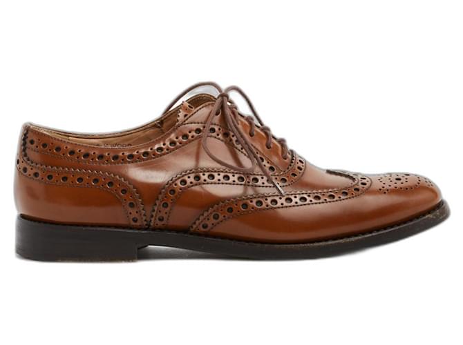 Church's Scarpe Derby Oxford in Pelle Tabacco Churchs Richelieu Burwood EU38.5 UK5.5 US8 Caramello