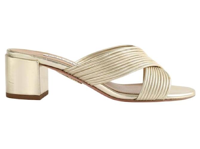 Aquazzura Tacchi in pelle D'oro