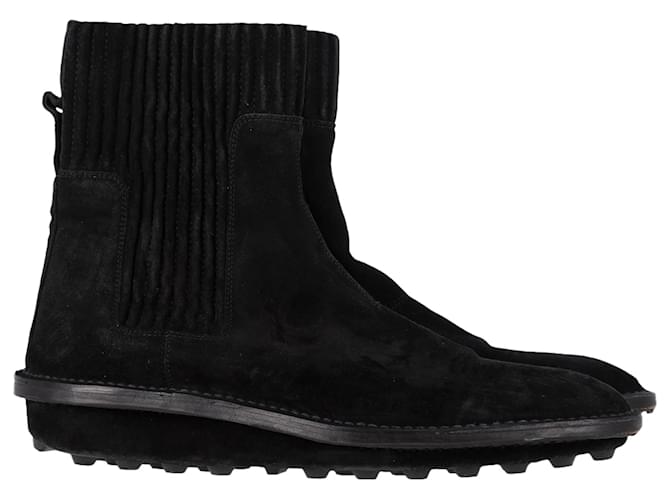 Stivali Chelsea Balenciaga in suede nero