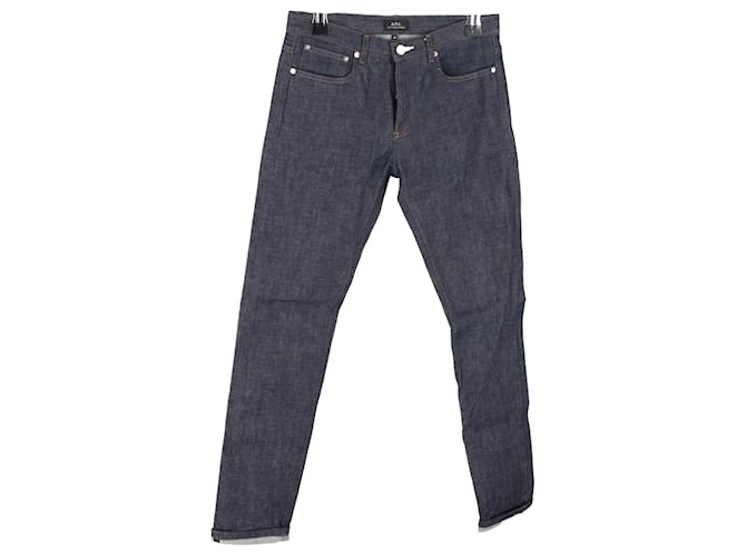 Apc Jeans dritti A.P.C. in denim di cotone blu scuro