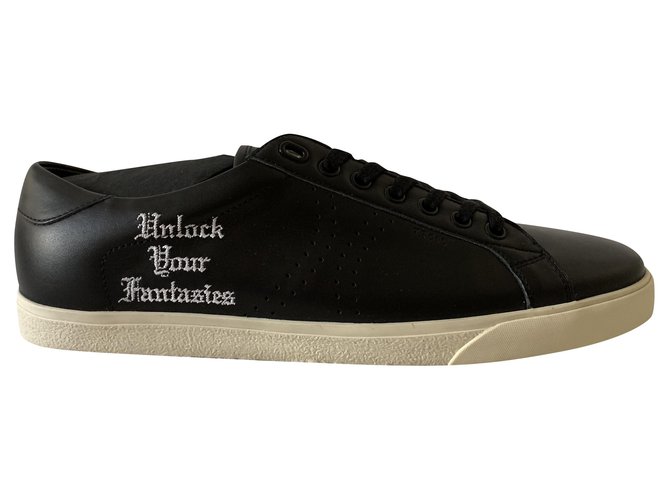 Céline Sneakers Triomphe in pelle nera Nero