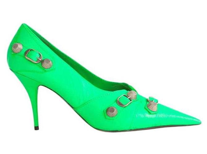 Balenciaga Tacchi Cagole in pelle Verde