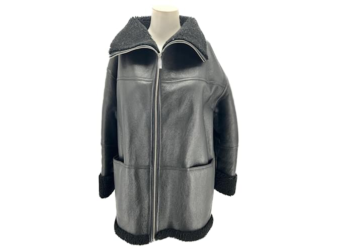 Totême Cappotti TOTEME T.International S Pelle Nero