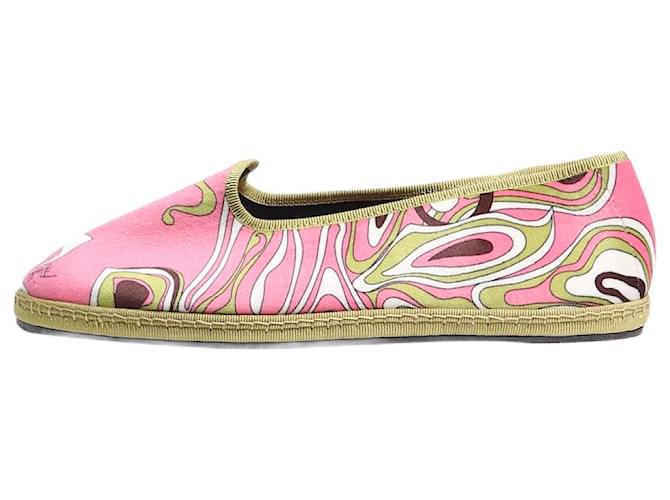 Emilio Pucci Ballerine rosa e verdi - taglia EU 37