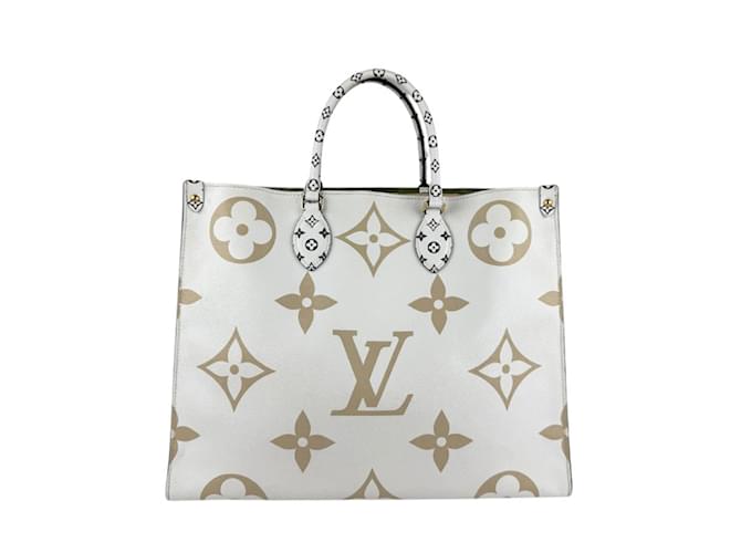 Borsa a mano Louis Vuitton Borsa a spalla Bianco Beige Cachi