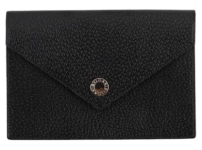 Bulgari Portafoglio per passaporto in pelle Nero