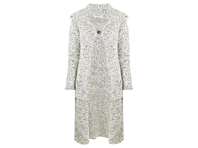 Autre Marque A.N.G.E.L.O. Vintage Cult Cardigan Lungo in Lana - Anni 2000 Nero Bianco Sabbia