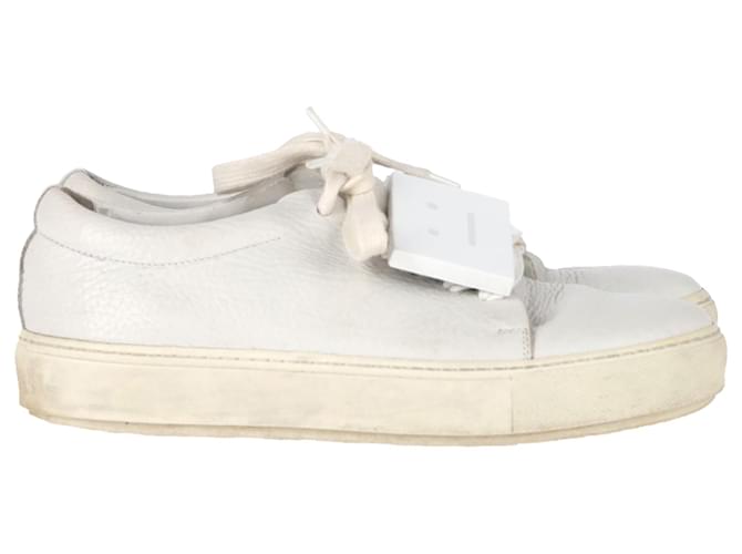 Sneakers basse Adriana in pelle bianca di Acne Studios Bianco