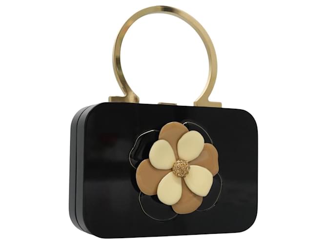 Borsa a mano in plastica nera Salvatore Ferragamo Auth 113518S Nero