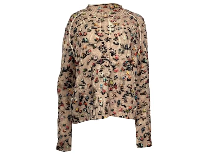 Maglione in lana multicolore con stampa Crowd di Acne Studios