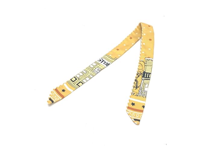 Sciarpa Candy Doll Twilly di Hermès Giallo