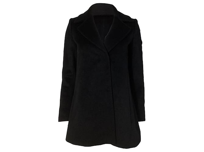 Cappotto corto Max Mara in pelo di cammello nero