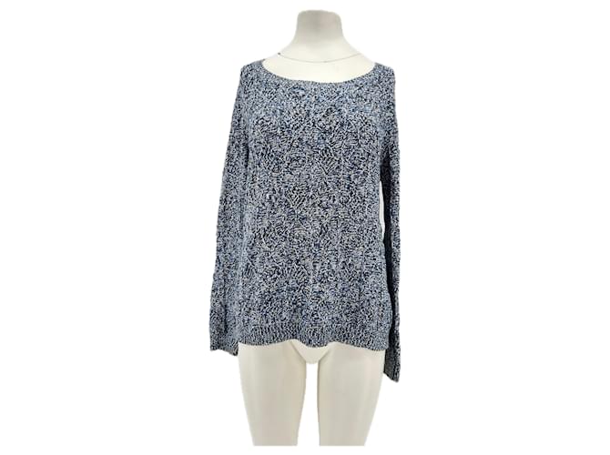 SANDRO Maglieria T.FR 38 Cotone Blu