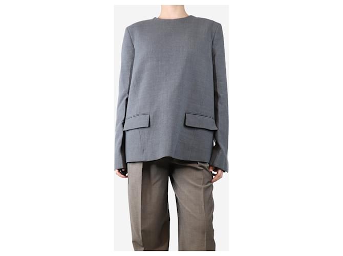 Totême Top grigio con tasca - taglia UK 14