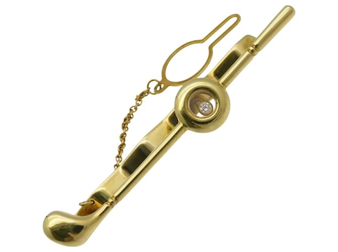Fermaglio da cravatta Chopard Happy Diamonds K18YG con diamante