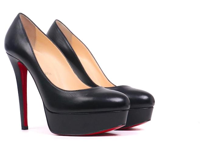 Christian Louboutin LOUBOUTIN - Décolleté Louboutin Bianca in pelle liscia nera (taglia 36,5) Nero