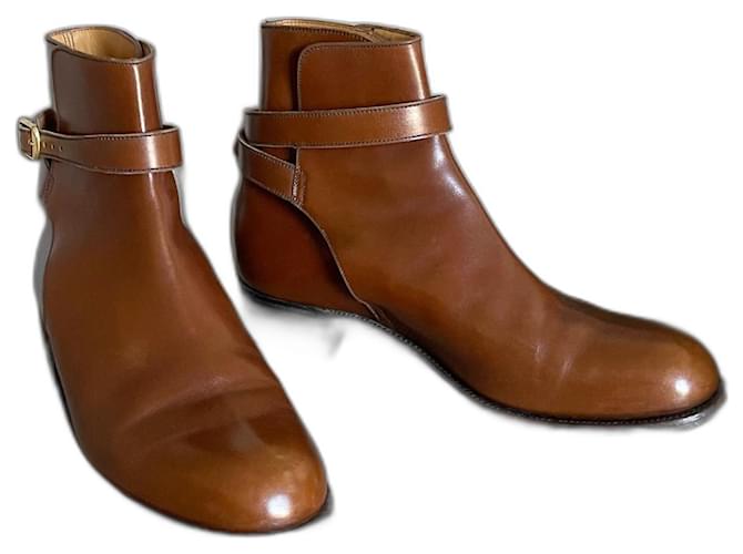 JM Weston Stivali Jodhpur in pelle box marrone J.M. Weston Taglia 5D