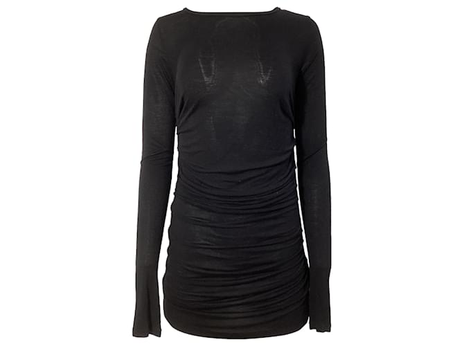 Abito Mini Arricciato Dolce & Gabbana in Viscosa Nera Nero