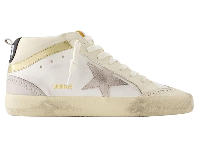 Golden Goose Deluxe Brand Sneakers Mid Star - Golden Goose - Multi - Pelle Bianco