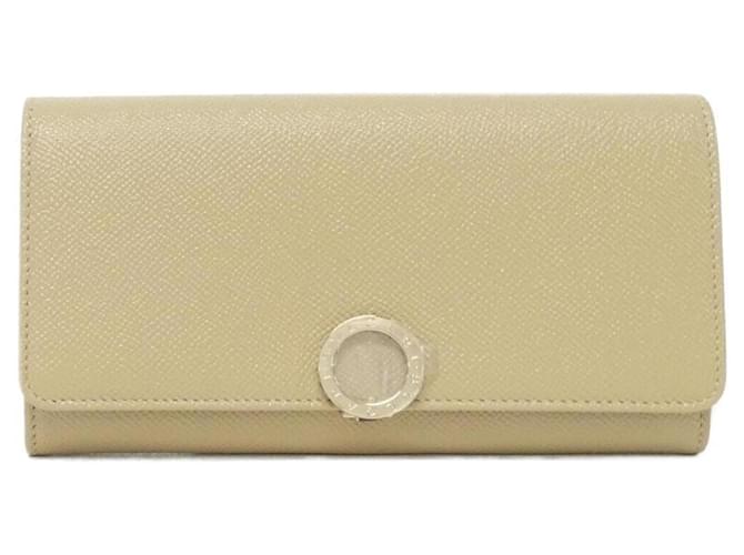 Bulgari Portafoglio lungo in pelle avorio Bvlgari Crudo