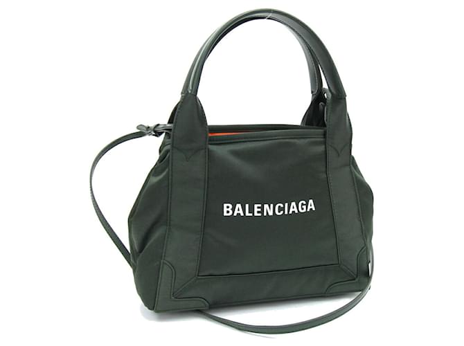 Borsa Balenciaga Cabas XS blu navy Verde Cachi