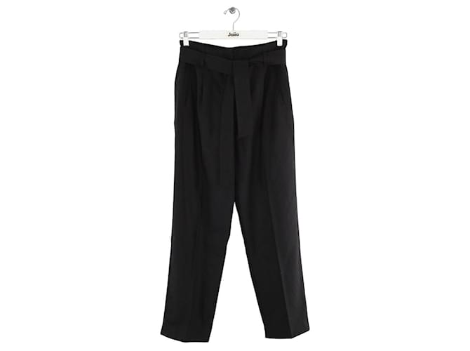 Sandro Pantaloni dritti in lana Nero