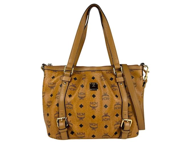 Borsa in pelle MCM e borsa a spalla Marrone Nero