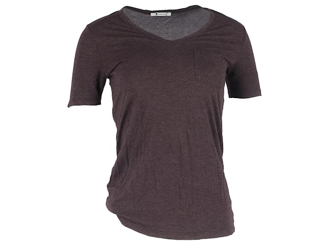 T-shirt con tasca Alexander Wang in cotone marrone Rosso