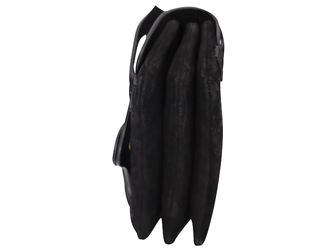 Jacquemus Le Sac Minho Mini Borsa in Nubuck in Pelle Scamosciata Nera Nero