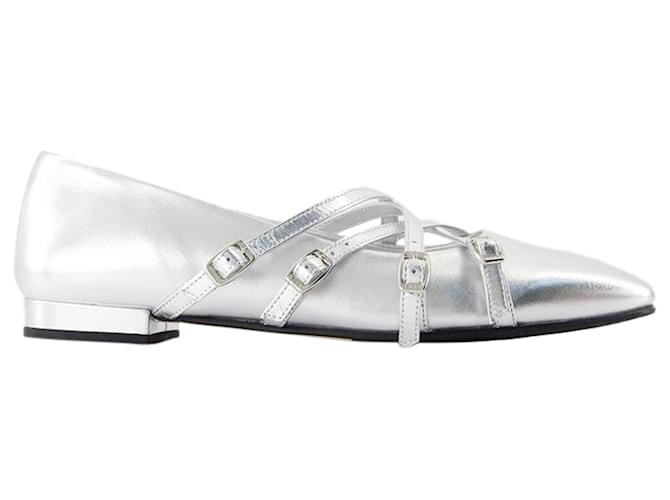 Autre Marque Ballerine Eloise - Carel - Pelle - Argento Metallico