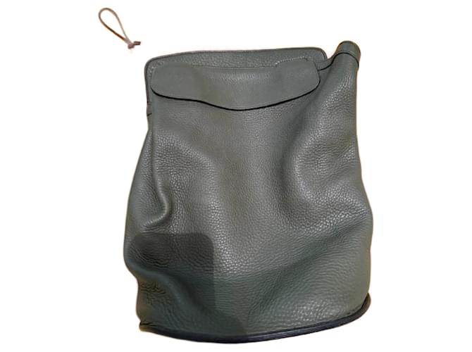 Zaino Hermès Sherpa verde scuro Verde oliva