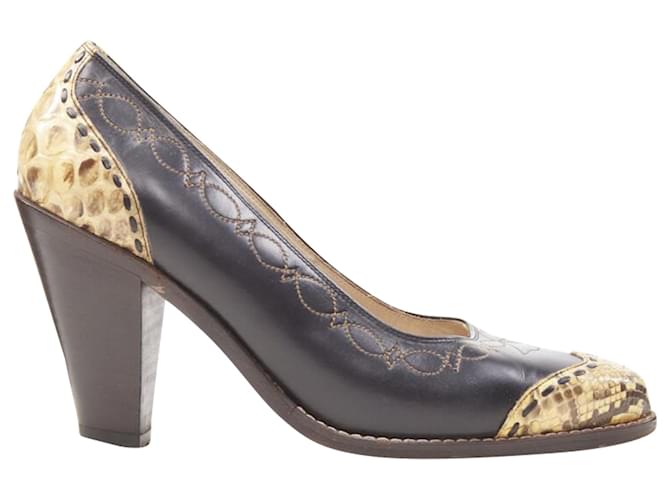 Comme Des Garcons Comme Des Garçons pelle western tacco cubano Nero