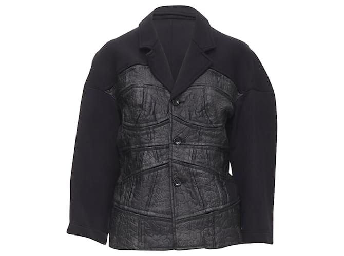 Comme Des Garcons Giacca blazer in neoprene patchwork Comme Des Garçons Nero