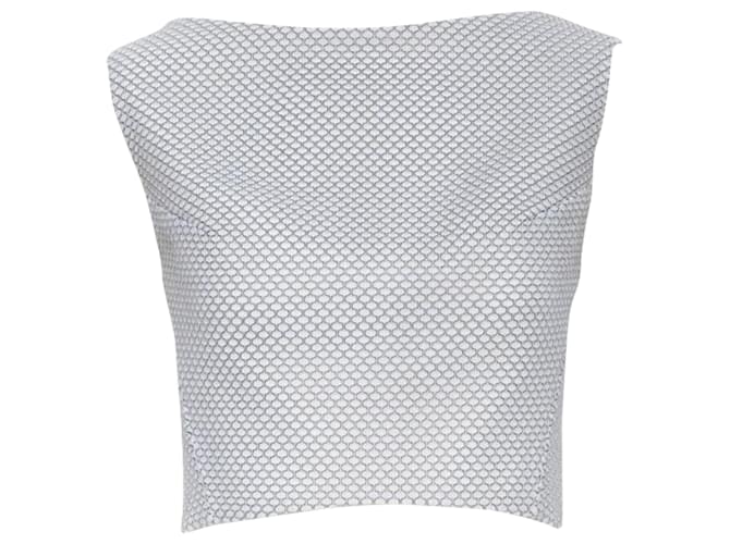 Autre Marque Top corto senza maniche Maticevski Petal Bodice Bianco