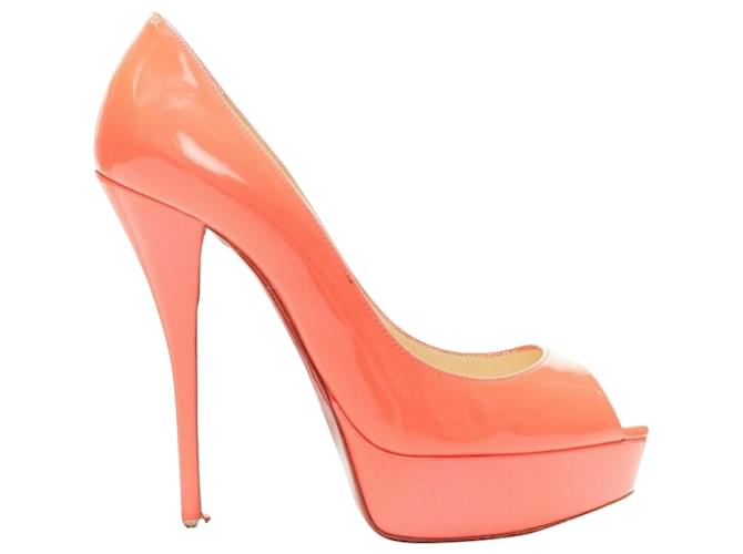 Scarpe con tacco alto piattaforma Lady Peep di Christian Louboutin Rosa