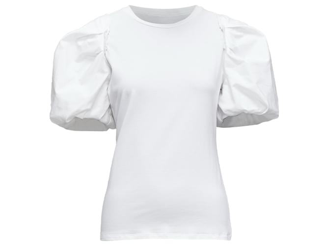 T-shirt aderente in cotone a maniche corte Alexander McQueen Bianco