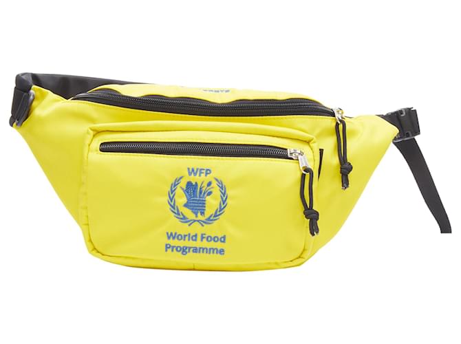 Borsa a tracolla in nylon Balenciaga Explorer Double Pack Giallo