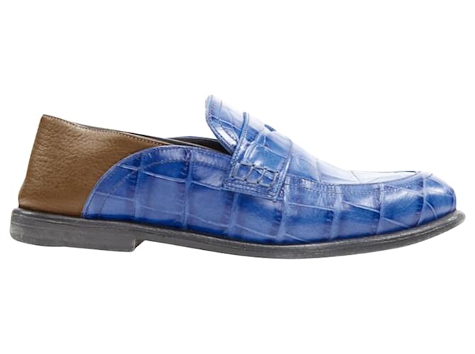 Mocassino in pelle cobalto Loewe JW Anderson Blu