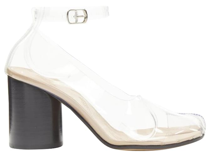 Maison Martin Margiela Décolleté con cinturino alla caviglia in PVC trasparente Maison Margiela Tabi Nero