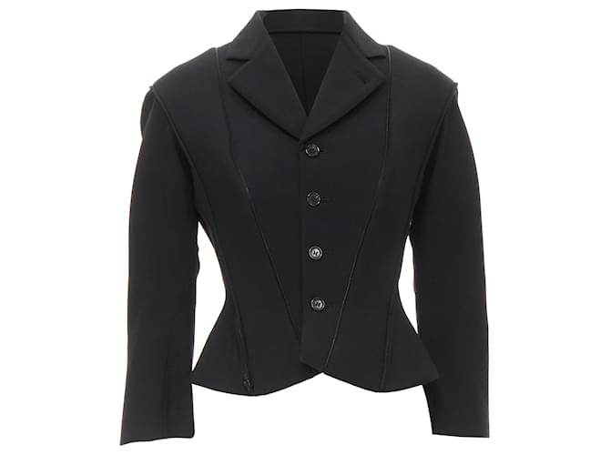 Blazer trasformabile in neoprene Junya Watanabe Nero