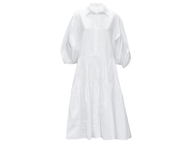 Autre Marque Abito in popeline Amy di Cecilie Bahnsen Bianco
