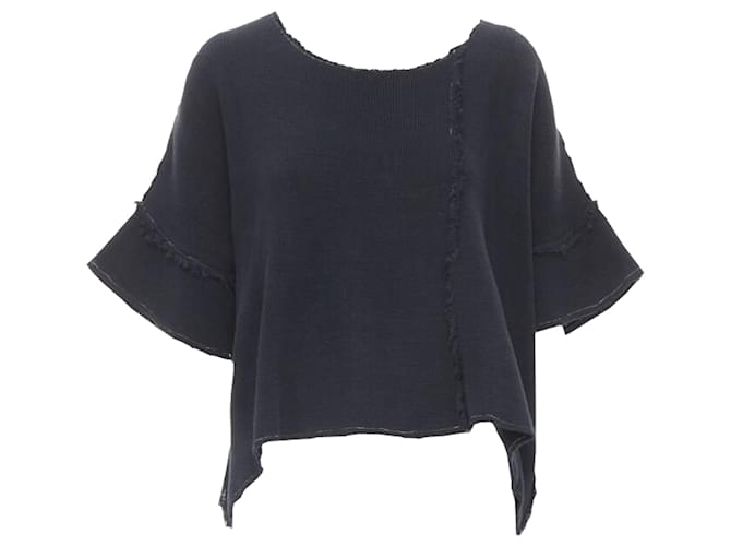 Maglione boxy in patchwork di Comme Des Garcons Blu Blu navy