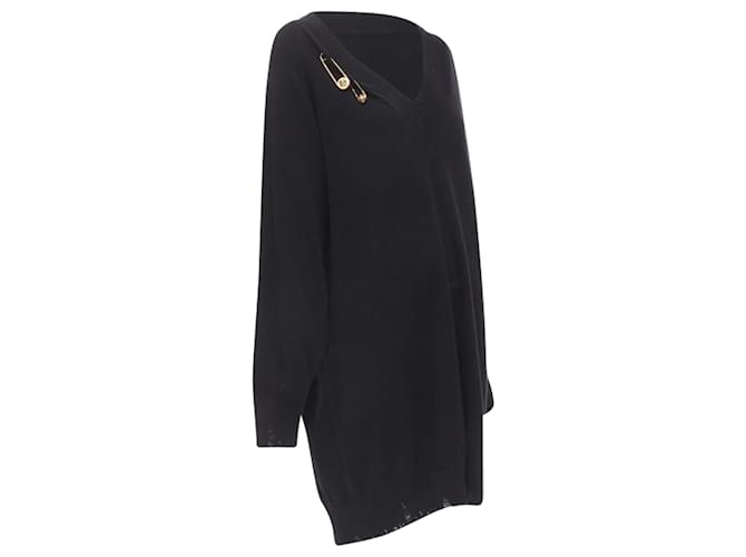 Abito punk Medusa con spilla di sicurezza di Versace Nero