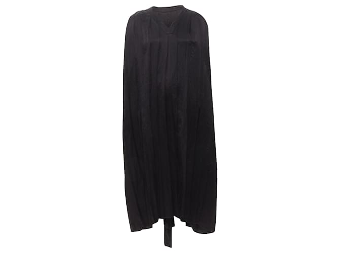Comme Des Garcons Abito plissettato con cintura in triacetato a scollo a V di Comme Des Garçons Nero